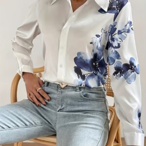 قميص الزهور الفضفاض: أناقة كل يوم، راحة لا مثيل لها