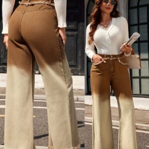 جينز الأرجل الواسعة: الأناقة العتيقة بتدرج فريد يروي قصتك!