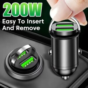 Legendary 200W Dual-Port Ultra-Fast Car Charger