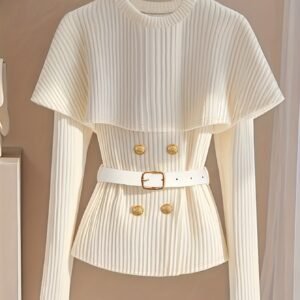 سويتر الأناقة البيضاء: رقي لا مثيل له، وراحة تدوم!