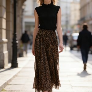 Charming Leopard Skirt: Modern Elegance for Every Occasion!