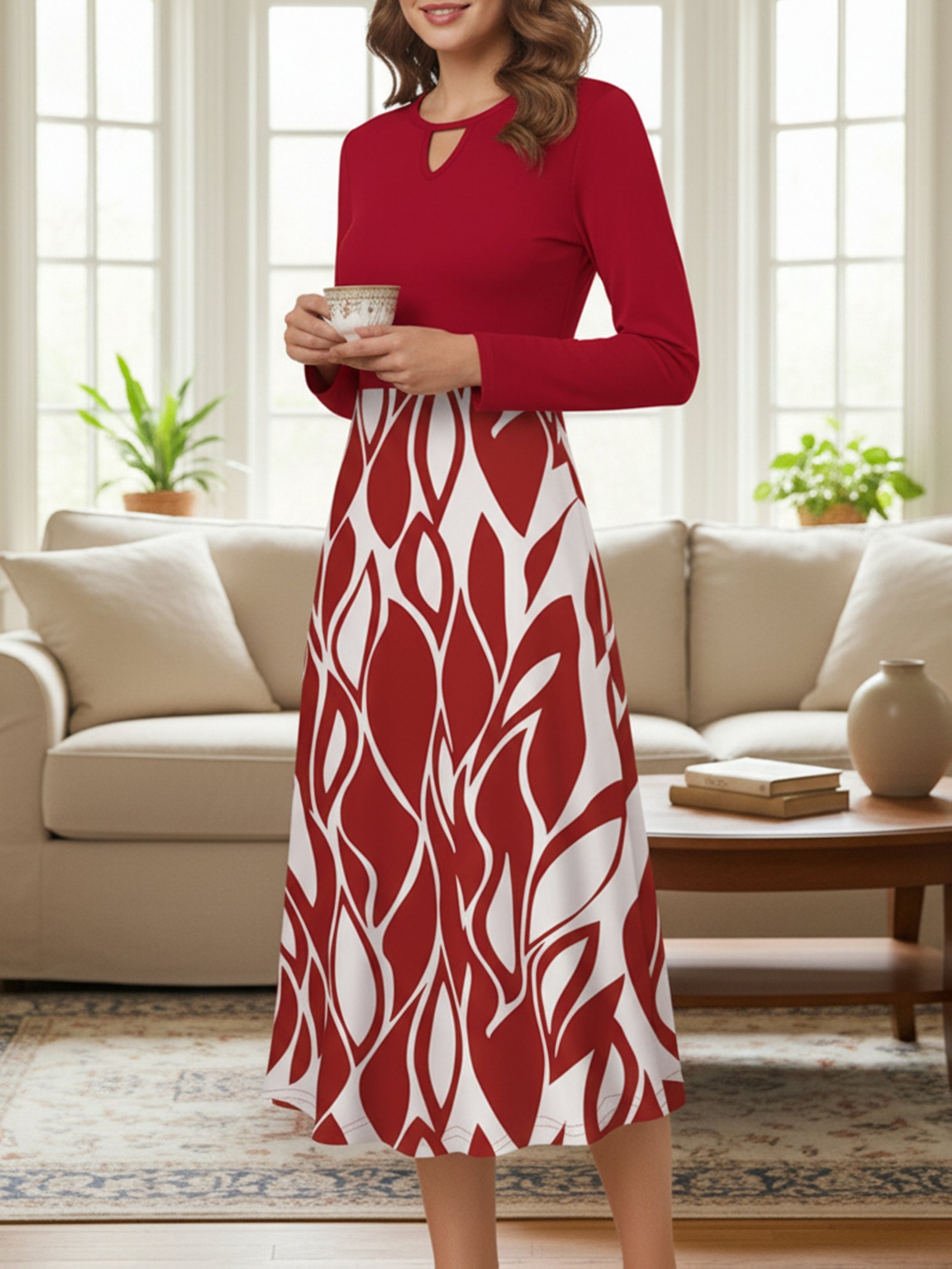 The Geometric Elegance Dress: A Captivating Look for Every Season! - Image 3