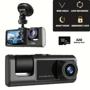 عينك على الطريق وخارجه: كاميرا لوحة القيادة المزدوجة عالية الدقة