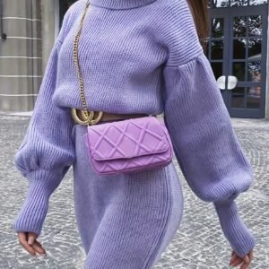 فستان الدفء والأناقة: إطلالة آسرة لكل مناسبة