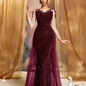 فستان السهرة الأسود الفاخر: تألقي بسحر لا يُنسى!