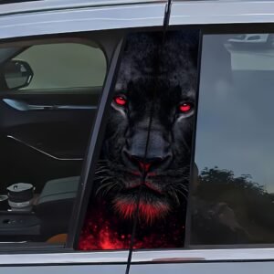 Unleash Your Car's Daring Side: Glowing Red Eye Car Decals!