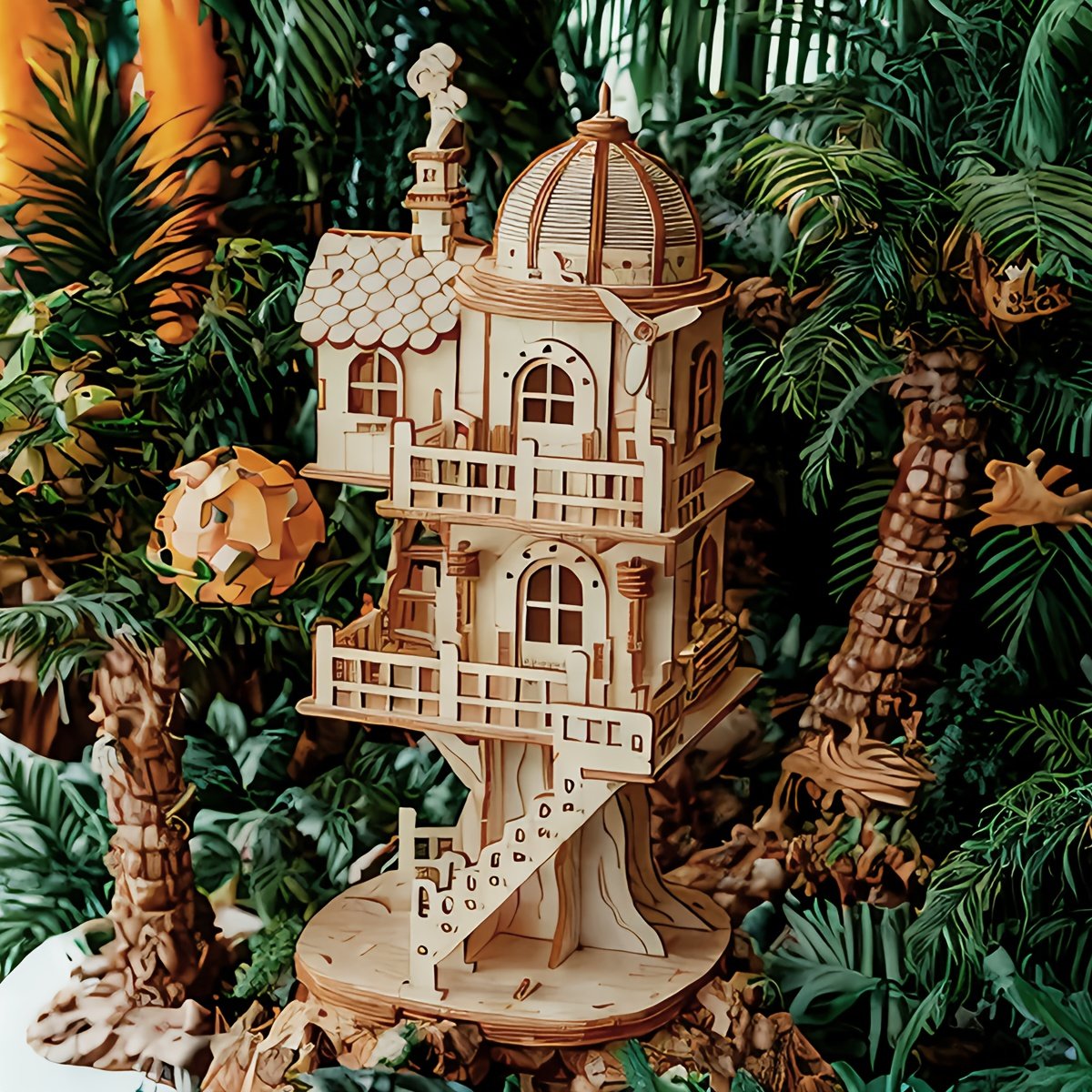 פנינה אדריכלית בידיים שלך: דגם בית עץ תלת-ממדי! – תמונה 5