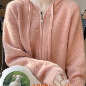 شتاء دافئ بأناقة لا تُضاهى: كارديجان الصوف الفاخر بغطاء رأس وسحاب!