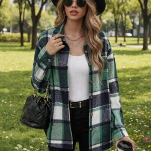 جاكيت القميص الكاروهات بحزام: أناقة عصرية تتخطى الفصول!