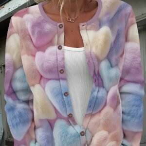 جاكيت القلوب الساحرة: أناقة الربيع والخريف بلمسة عصرية