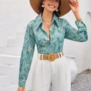Blue Floral Blouse: Modern Elegance for All Seasons!