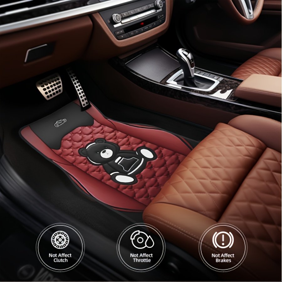 Drive with a Smile! Luxury Panda Car Floor Mat Set - Image 4
