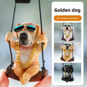 Your Swinging Road Companion: The Stylish Dog with Glasses!