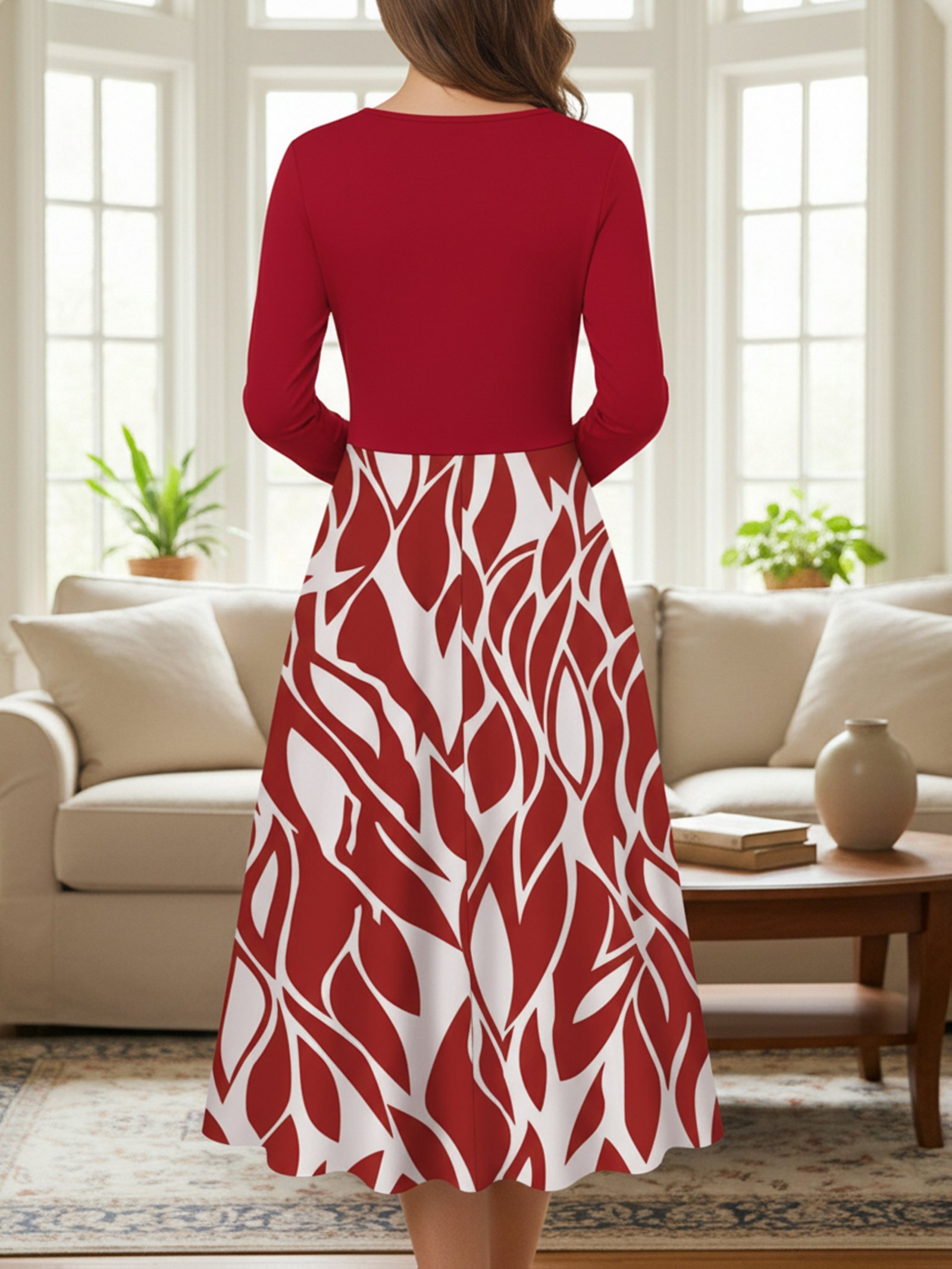 The Geometric Elegance Dress: A Captivating Look for Every Season! - Image 2