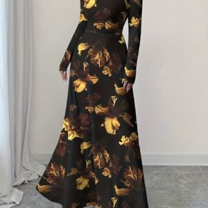 Vintage Floral Dress: A Warm Touch of Elegance for Fall & Winter!