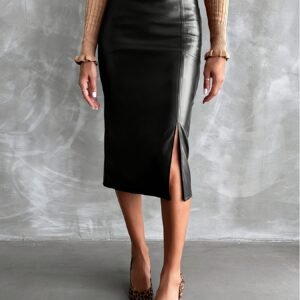 חצאית PU יוקרתית: אלגנטיות שתסובב ראשים בכל עונה!