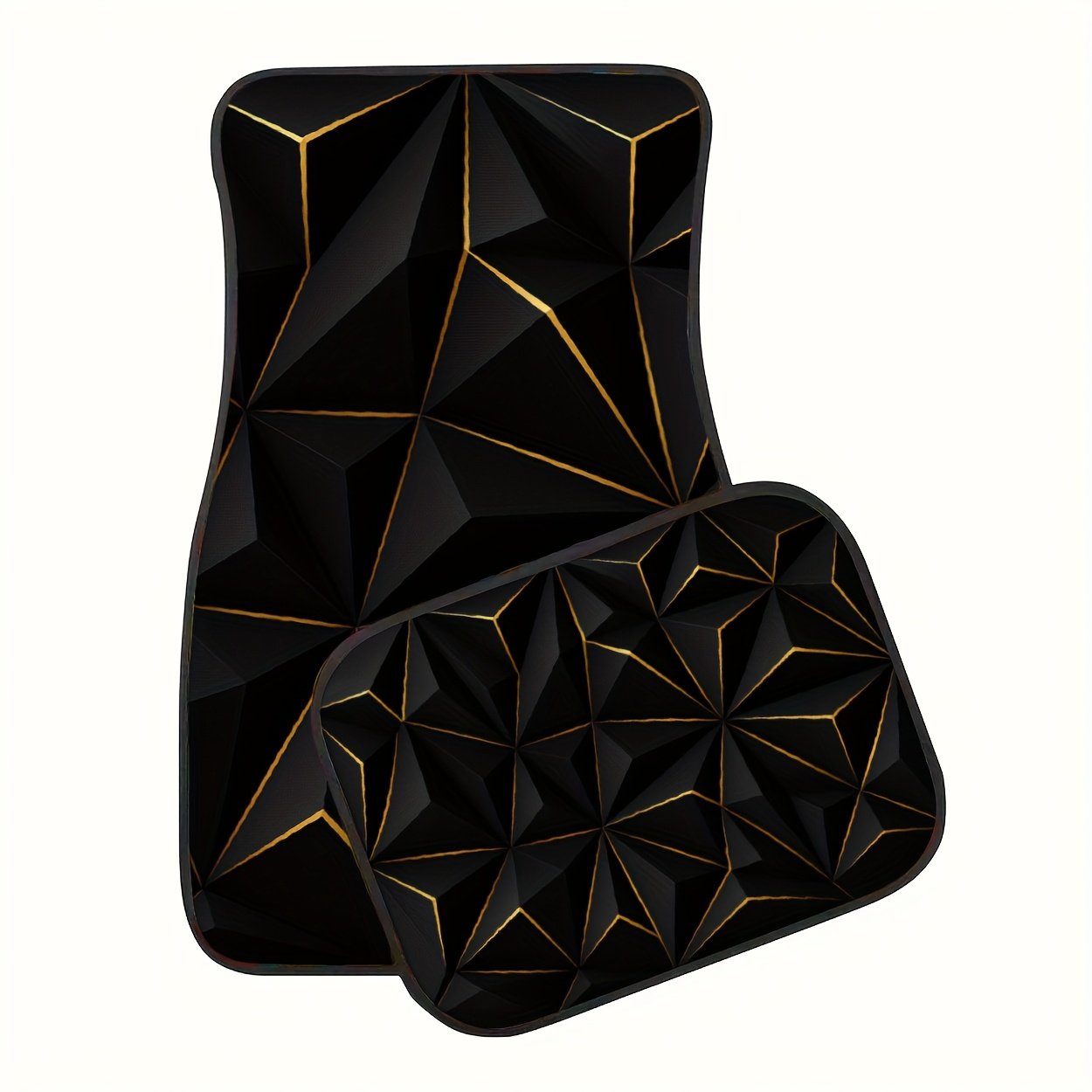 אלגנטיות עכשווית והגנה עילאית: שטיחי רצפה לרכב בעיצוב גאומטרי שחור! – תמונה 6