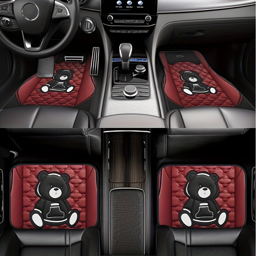 Drive with a Smile! Luxury Panda Car Floor Mat Set