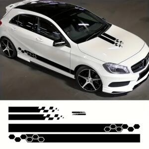 Add a Bold Racing Touch: Vinyl Car Decal Sticker Set!