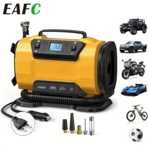 Portable Tire Inflator: Dual Power, Unmatched Convenience!
