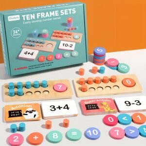 Wooden Ten-Frame Abacus: The Joy of Numbers and Learning!