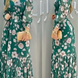 فستان الزهور الساحر: أناقة مريحة لكل مناسباتك!