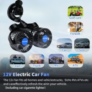 רענון אולטימטיבי בדרכים: מאוורר רכב כפול ועוצמתי!