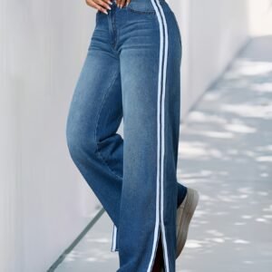 جينز الساق الواسعة: أناقة عصرية وراحة لا تضاهى!