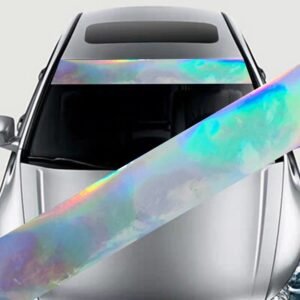 Elevate Your Ride: Glittery Camouflage Windshield Decal!