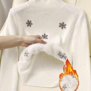 سترة ندفة الثلج المطرزة: دفء الشتاء بلمسة أناقة راقية