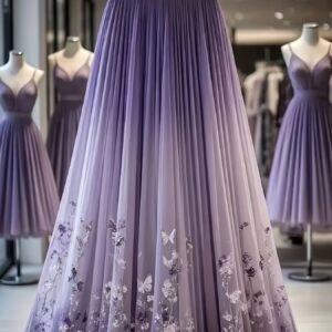 تنورة التدرج الساحر: أناقة فرنسية لكل مناسباتك