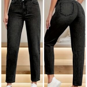 بنطال الجينز الأسود بقصة نحيفة: أناقة لا مثيل لها!