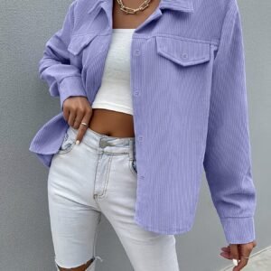 أناقة متجددة لكل موسم: قميص الكوردروي النسائي الفاخر