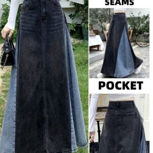 تنورة الدنيم الطويلة: أناقة لا تقاوم وراحة تدوم!