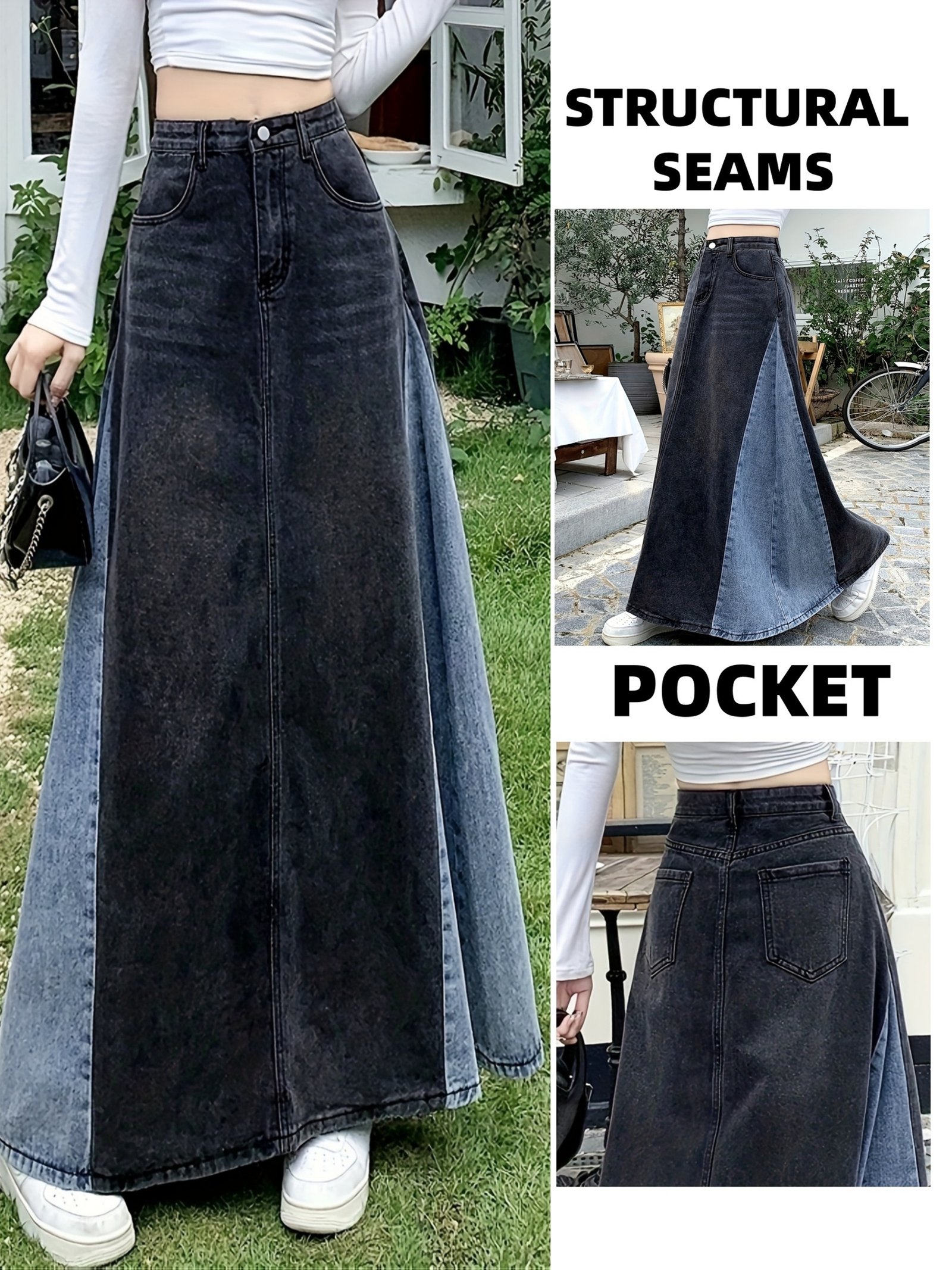 חצאית ג'ינס ארוכה: סטייל בלתי ניתן לעמוד בפניו ונוחות לאורך זמן!