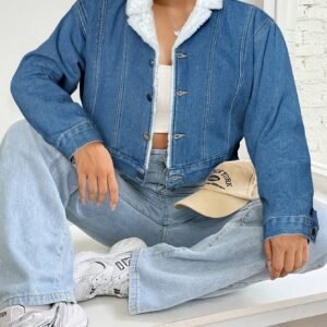 ג'קט ג'ינס מרופד: בן לוויה המושלם שלך לאלגנטיות חורפית חמה!