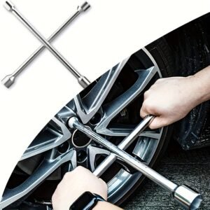 Heavy-Duty 4-Way Lug Wrench: Your Trusted Companion on Every Road!