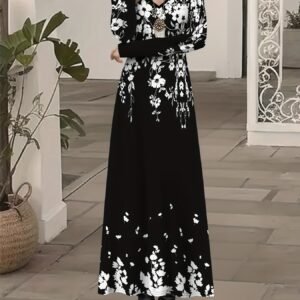 أناقة الزهور الخالدة: فستان ماكسي لكل مناسباتك!