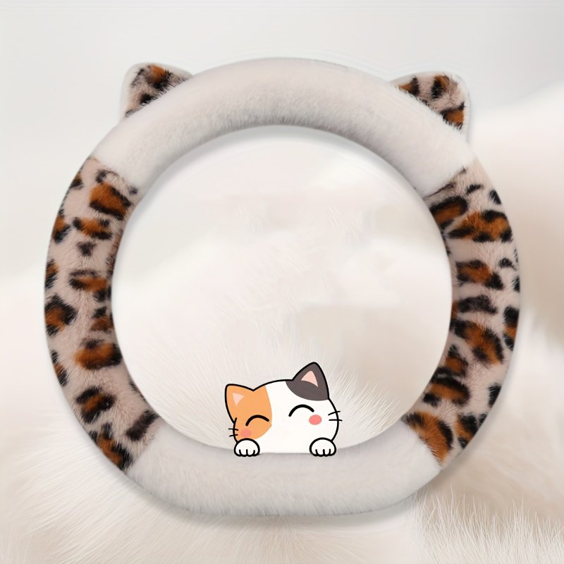 Winter Leopard Steering Wheel Cover: Warmth, Style, and Fun for Your Car! - Image 7