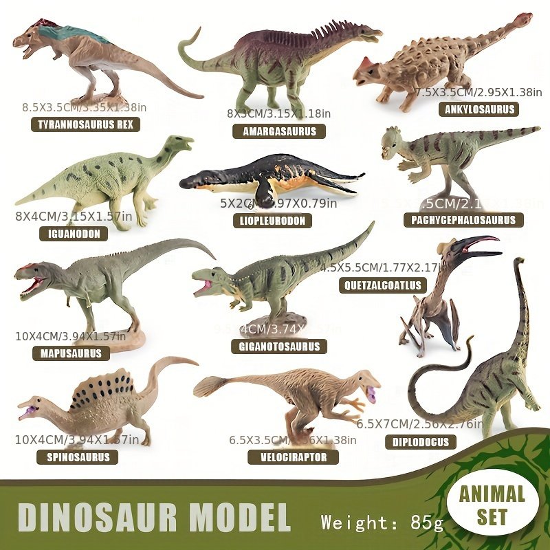 גלו את עולמות הדינוזאורים: סט 12 דגמים מציאותיים המעוררים את הדמיון! – תמונה 15