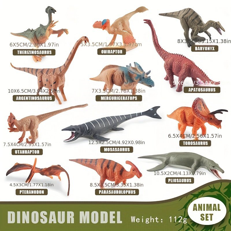 גלו את עולמות הדינוזאורים: סט 12 דגמים מציאותיים המעוררים את הדמיון! – תמונה 16