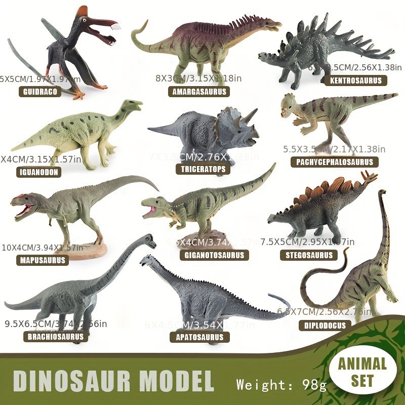 גלו את עולמות הדינוזאורים: סט 12 דגמים מציאותיים המעוררים את הדמיון!