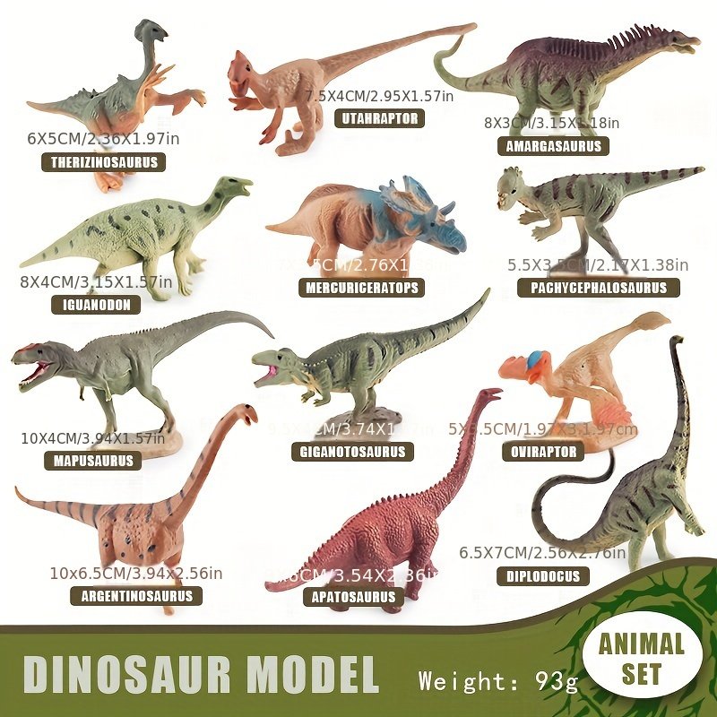 גלו את עולמות הדינוזאורים: סט 12 דגמים מציאותיים המעוררים את הדמיון! – תמונה 5