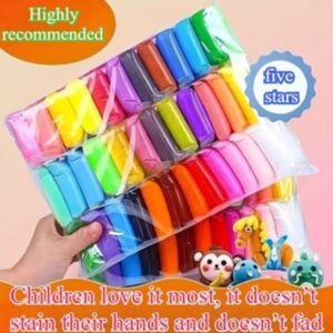 أطلق العنان لمخيلة طفلك: طين الصلصال فائق الخفة بـ 48 لونًا!