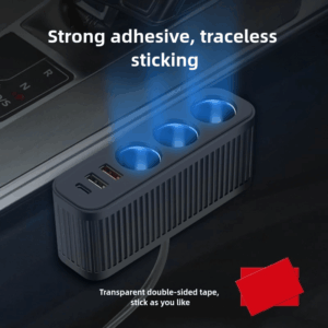 Integrated 6-in-1 Car Charger: Uninterrupted Driving, Unlimited Power!