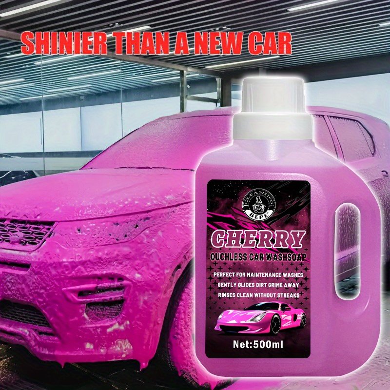 Unreal Shine and Unmatched Protection with Pink Car Wash Foam!