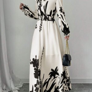 فستان الماكسي الأنيق: سحر الزهور لطلة آسرة