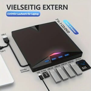 رفيقك الرقمي المثالي: محرك أقراص CD/DVD محمول ومتعدد الوظائف!