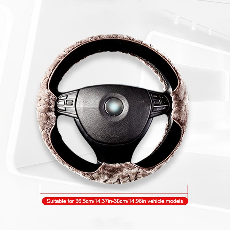 Unparalleled Warmth and Secure Control: Luxurious Velvet Winter Car Steering Wheel Cover! - Image 2