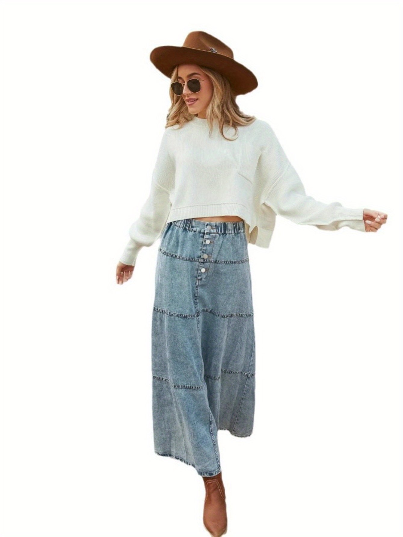 חצאית ג'ינס בוהמית: אלגנטיות וינטג' ומראה מהפנט! – תמונה 5